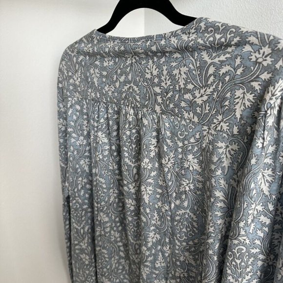 Lucky Brand womens large top blouse Blue MSRP $69.50 7wp6921T - Picture 12 of 12